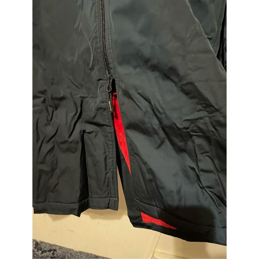 Brand New Sporti Comfort Fleece-Lined Swim Parka Large, Navy Shell/Red Lining - Picture 2 of 7